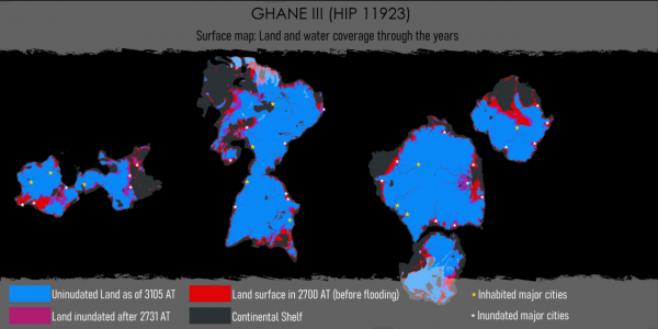 행성 Ghane 지도